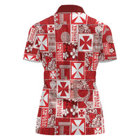 Wallis Et Futuna Kilisimasi Fiefia Women Polo Shirt Pacific Patchwork Xmas Vibes - Polynesian Pride