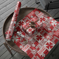 Wallis Et Futuna Kilisimasi Fiefia Wrapping Paper Pacific Patchwork Xmas Vibes - Polynesian Pride