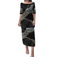 Polynesian Tribal Tattoo Puletasi Dark Marble Pattern