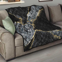 Polynesian Tribal Tattoo Quilt Dark Marble Pattern LT9 - Polynesian Pride