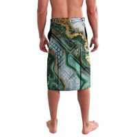 Polynesian Tribal Tattoo Lavalava Green Marble Pattern