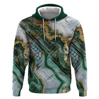 Polynesian Tribal Tattoo Zip Hoodie Green Marble Pattern LT9 Pullover Hoodie Green - Polynesian Pride