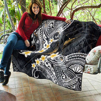 Polynesian Tribal Tattoo Quilt Plumeria Black Gold Marble Pattern LT9 - Polynesian Pride