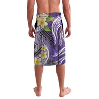 Polynesian Tribal Tattoo Lavalava Plumeria Purple Marble Pattern