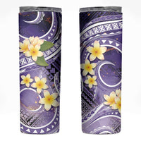 Polynesian Tribal Tattoo Skinny Tumbler Plumeria Purple Marble Pattern LT9 Purple - Polynesian Pride