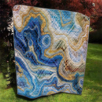 Polynesian Tribal Tattoo Quilt Swirling Ocean Marble Pattern