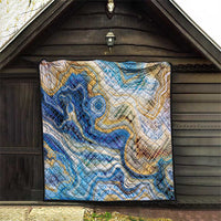 Polynesian Tribal Tattoo Quilt Swirling Ocean Marble Pattern