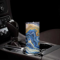 Polynesian Tribal Tattoo Skinny Tumbler Swirling Ocean Marble Pattern LT9 - Polynesian Pride