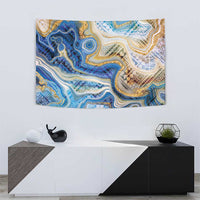 Polynesian Tribal Tattoo Tapestry Swirling Ocean Marble Pattern