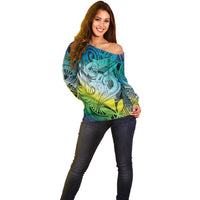 Personalised Aloha King Kamehameha Spirits Off Shoulder Sweater Art Special LT9 - Polynesian Pride