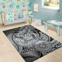Personalised Aloha King Kamehameha Spirits Area Rug Grey Special