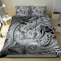 Personalised Aloha King Kamehameha Spirits Bedding Set Grey Special