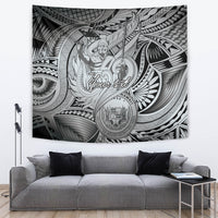 Personalised Aloha King Kamehameha Spirits Tapestry Grey Special