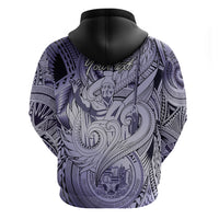 Personalised Aloha King Kamehameha Spirits Zip Hoodie Violet Special LT9 - Polynesian Pride
