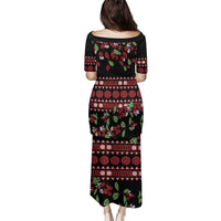 Fiji Masi Bula Tagimoucia Flowers Family Matching Puletasi and Hawaiian Shirt