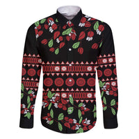 Fiji Masi Bula Tagimoucia Flowers Family Matching Short Sleeve Bodycon Dress and Hawaiian Shirt