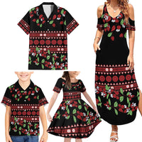 Fiji Masi Bula Tagimoucia Flowers Family Matching Summer Maxi Dress and Hawaiian Shirt