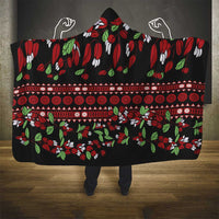 Fiji Masi Bula Tagimoucia Flowers Hooded Blanket