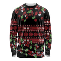 Fiji Masi Bula Tagimoucia Flowers Long Sleeve Shirt LT9 Unisex Red - Polynesian Pride