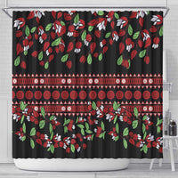 Fiji Masi Bula Tagimoucia Flowers Shower Curtain LT9 - Polynesian Pride