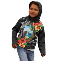 Hafa Adai Guam Kid Hoodie Guahan Seal Chamorro Stones Tribal