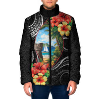 Hafa Adai Guam Padded Jacket Guahan Seal Chamorro Stones Tribal - Polynesian Pride