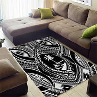 Hafa Adai Guam Inspired Tattoo Area Rug