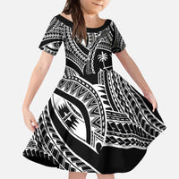 Hafa Adai Guam Inspired Tattoo Kid Short Sleeve Dress