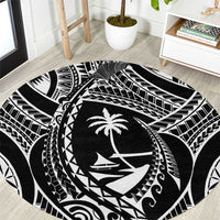 Hafa Adai Guam Inspired Tattoo Round Carpet