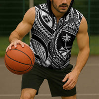 Hafa Adai Guam Inspired Tattoo Sleeveless Zip Hoodie - Polynesian Pride