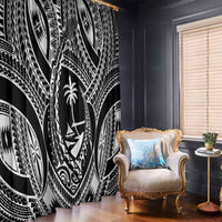 Hafa Adai Guam Inspired Tattoo Window Curtain