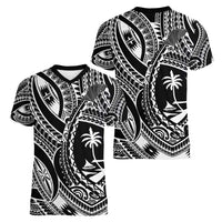 Hafa Adai Guam Inspired Tattoo Women V-Neck T-Shirt