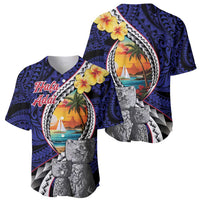 Hafa Adai Guam Seal Latte Stones Artwork Baseball Jersey