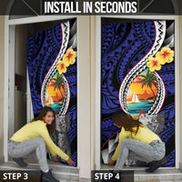 Hafa Adai Guam Seal Latte Stones Artwork Door Cover - Polynesian Pride