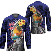 Hafa Adai Guam Seal Latte Stones Artwork Hockey Jersey - Polynesian Pride