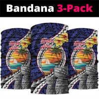 Hafa Adai Guam Seal Latte Stones Artwork Neck Gaiter - Polynesian Pride