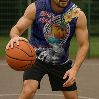 Hafa Adai Guam Seal Latte Stones Artwork Sleeveless Hoodie - Polynesian Pride