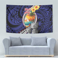 Hafa Adai Guam Seal Latte Stones Artwork Tapestry