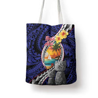 Hafa Adai Guam Seal Latte Stones Artwork Tote Bag - Polynesian Pride