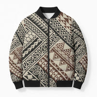 Niho Taniwha Kowhaiwhai Bomber Puffer Jacket - Polynesian Pride