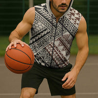 Niho Taniwha Kowhaiwhai Sleeveless Zip Hoodie LT9 - Polynesian Pride