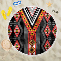 Niho Taniwha Taniko Motif Beach Blanket