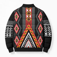 Niho Taniwha Taniko Motif Bomber Puffer Jacket - Polynesian Pride