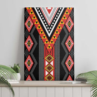Niho Taniwha Taniko Motif Canvas Wall Art