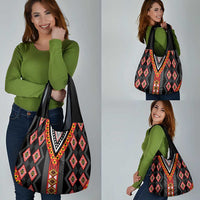 Niho Taniwha Taniko Motif Grocery Bag