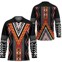 Niho Taniwha Taniko Motif Hockey Jersey - Polynesian Pride