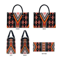Niho Taniwha Taniko Motif Leather Bag - Polynesian Pride