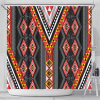 Niho Taniwha Taniko Motif Shower Curtain LT9 - Polynesian Pride