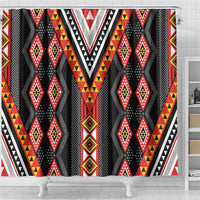 Niho Taniwha Taniko Motif Shower Curtain LT9 - Polynesian Pride