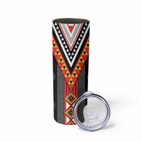 Niho Taniwha Taniko Motif Skinny Tumbler LT9 - Polynesian Pride